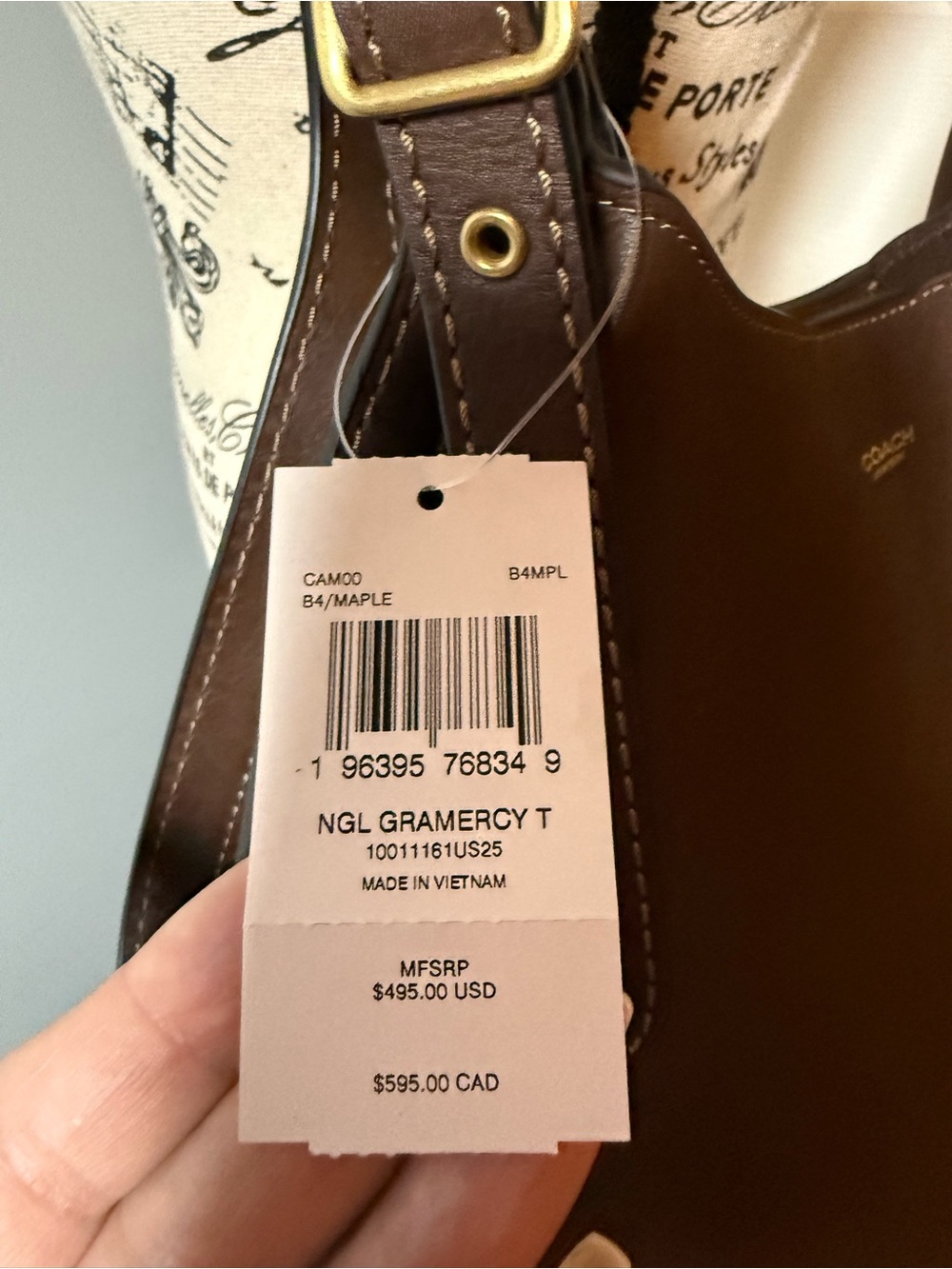 Coach Gramacy tote in Maple with Brass hardware- NWT- not available in stores - Picture 4 of 10